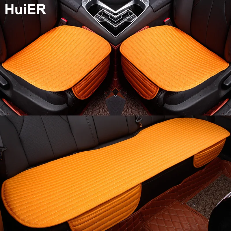 Preço Huier Novo Linho Almofadas De Assento De Carro Estilo Do Carro Respirável Não Slide Assento Protetor Da Esteira Do Assento Do Carro Cobre Almofadas De Assento Frete Grátis