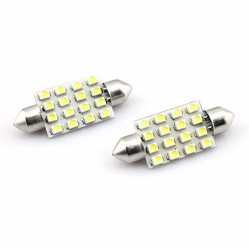 Набор 10 лампада 16 светодиодов торпеда Luz Teto Placa Smd светильники Super Branca 36 мм|super branca|led