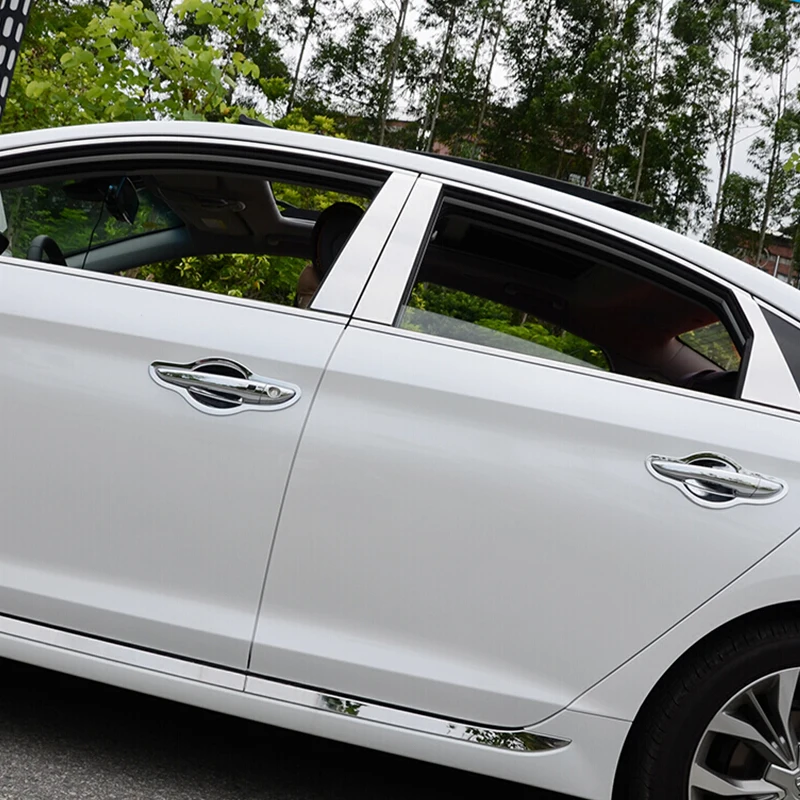 Для Hyundai Sonata LF 2015-2018 ABS Chrome наружная дверные ручки чаши Крышка Кубок полости