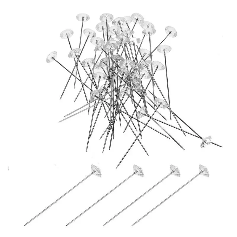 50 шт./компл. 8x53 мм страз штифты DIY Швейные штифты для шитья фиксация иглы Свадебный корсаж украшения шпильки