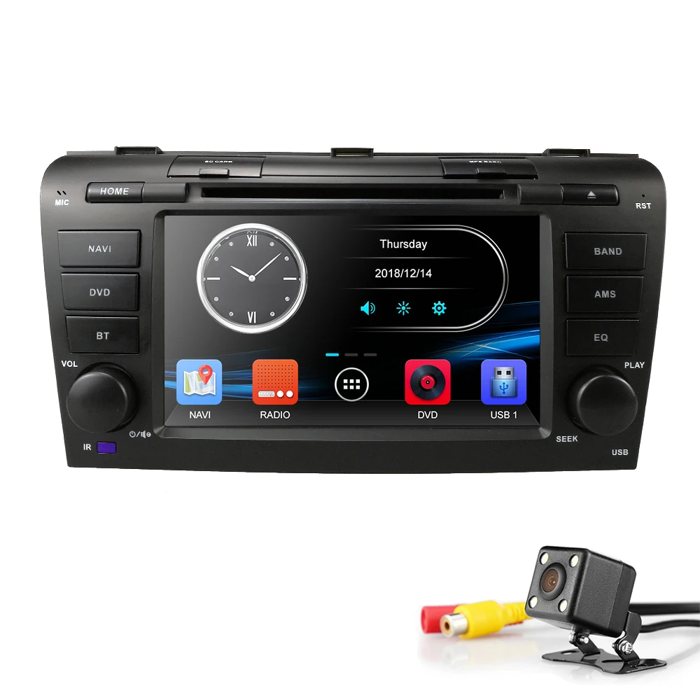 Автомобильный dvd-плеер с ОС WinCE 6,0 подходит для Mazda 3 gps навигация 2Din рулевое колесо 800*480 SD радио Bluetooth ТВ DAB+ коробка DVB-T камера заднего вида