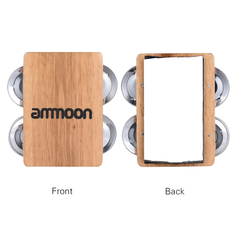 Ammoon Cajon коробка барабан компаньон аксессуары барабана 4-колокол Jingle Castanet для