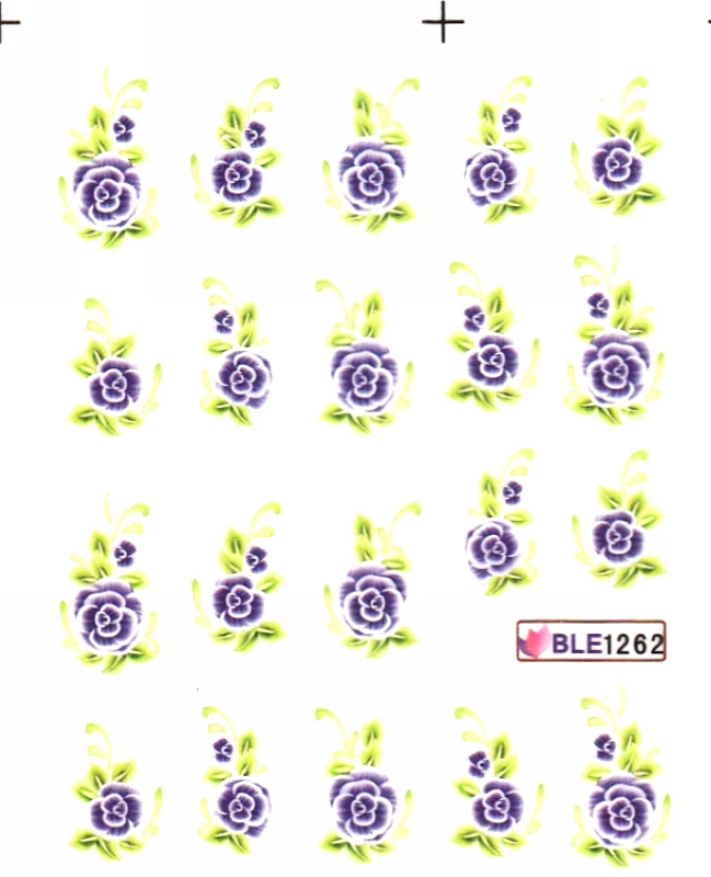 11 лампочек водная наклейка искусство ногтей лепесток клевера гардения SAVONA