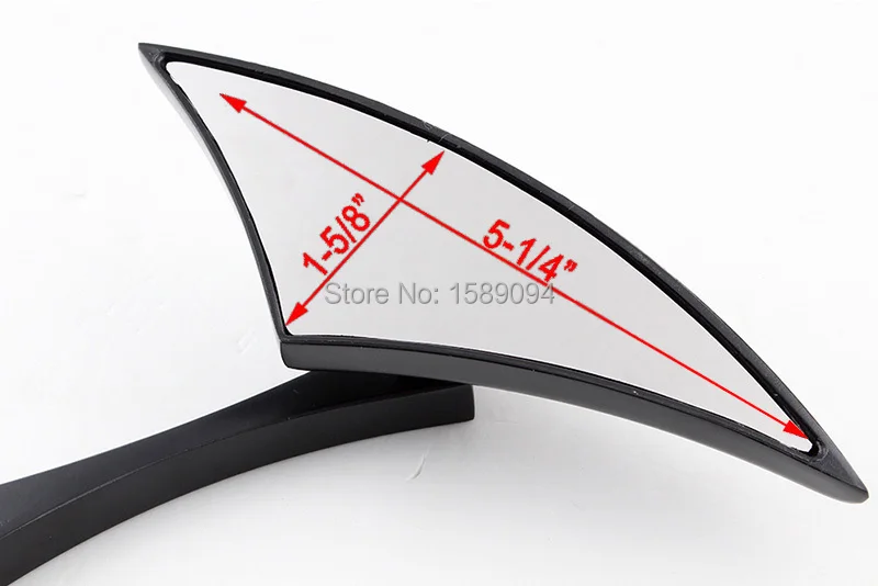 Черная зеркальная деталь с монтажными адаптерами 8 мм/10 мм для DYNA ROAD ELECTRA GLIDE SPORTSTER