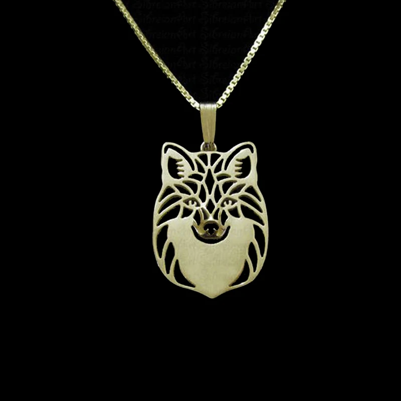 Модный кулон и ожерелье из красного лисьего серебра золота | Украшения