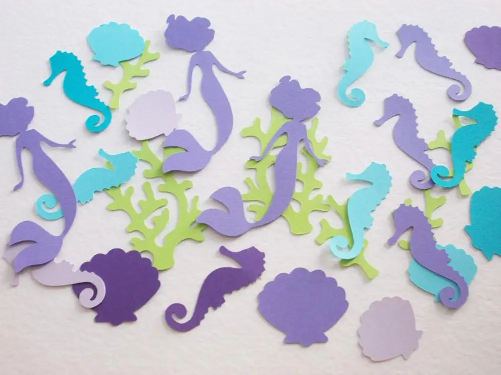 

Mermaid Party Confetti Decoration Sea Animal Pattern For Baby Shower Kids Birthday Party Decoration Supplies