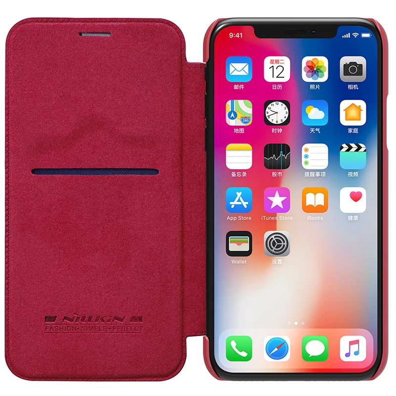 Чехол NILLKIN для iPhone XS чехол-книжка из искусственной кожи X роскошный высокого