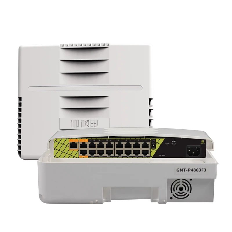 Водонепроницаемый наружный выключатель сети Ethernet Промышленный Коммутатор PoE 16 портов оптоволоконный настенный выключатель 10/100/1000 м для системы безопасности