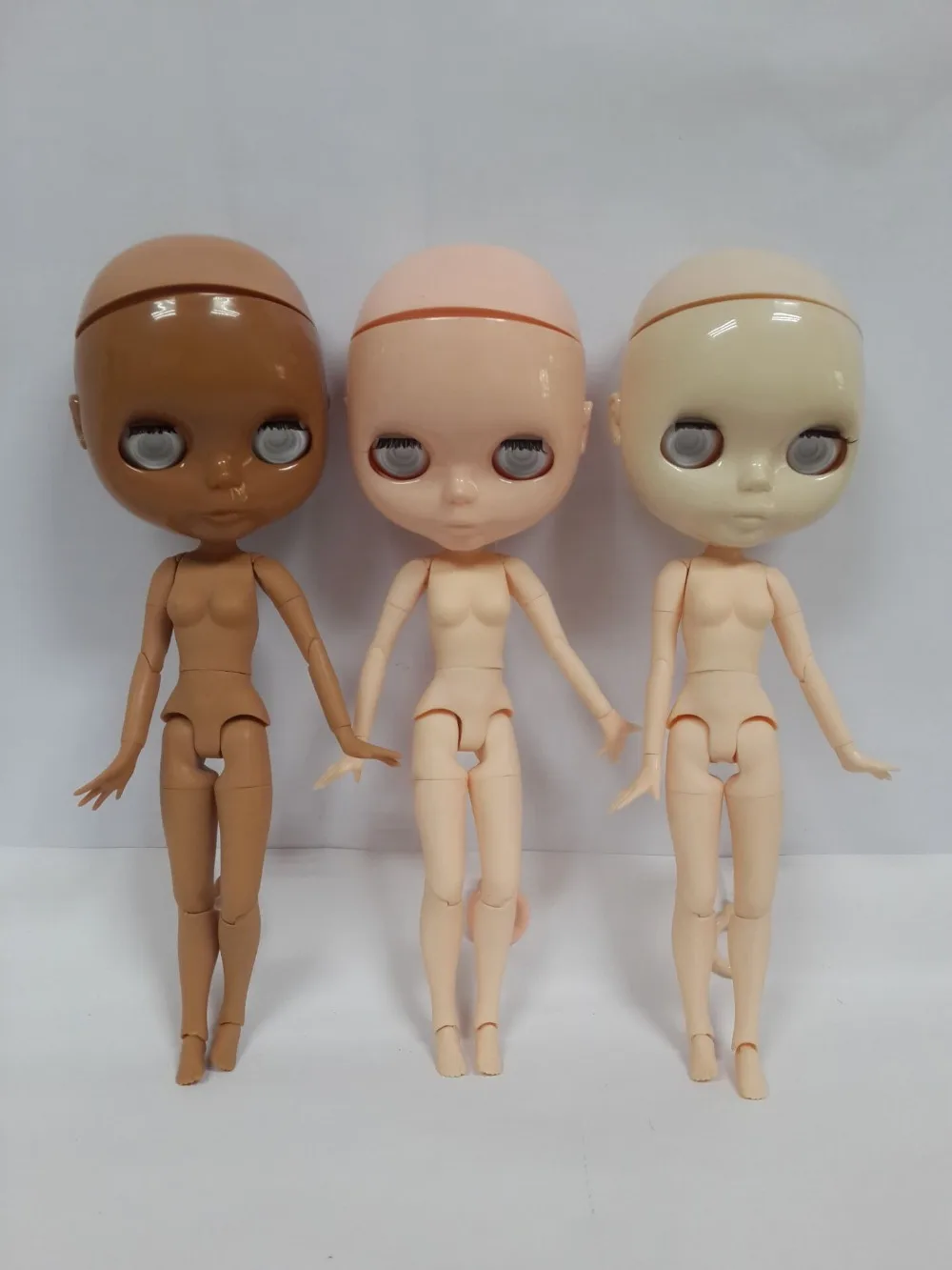 Кукла Blyth без волос, белая, розовая, черная кожа(WTUQ 612