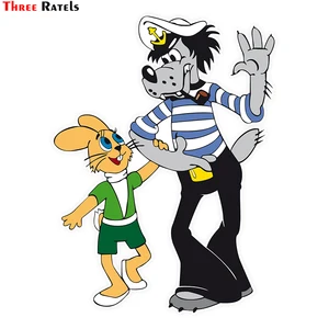 Three Ratels LCS477# 10.4x14см Мультфильм Анимация ну погоди полноцветные наклейки на авто наклейки на машину наклейка для автомобиля автонаклейка стикеры