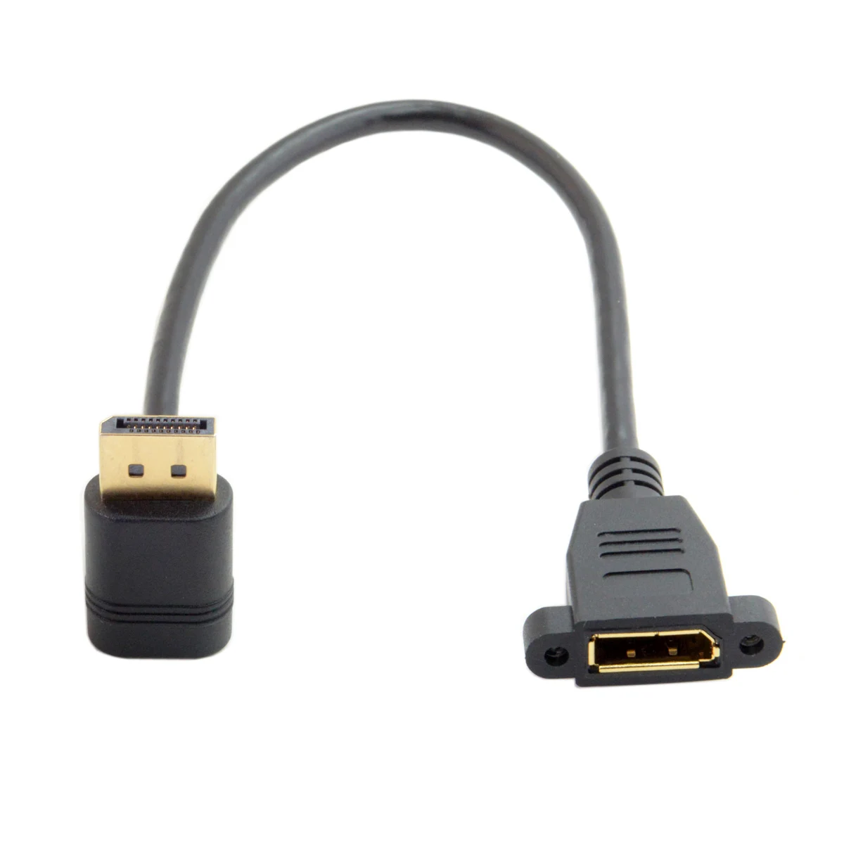 

CY Xiwai DisplayPort Display Port Male to Female 90 Degree Up Down Angled Extension Cable for CRT LCD Monitors 30cm