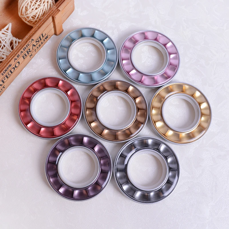XWL 50Pcs Crystal Curtain Punch Ring Nano Circle Accessories DIY Silencer Mute Roman Rings Rods Eyelets Buckle | Дом и сад