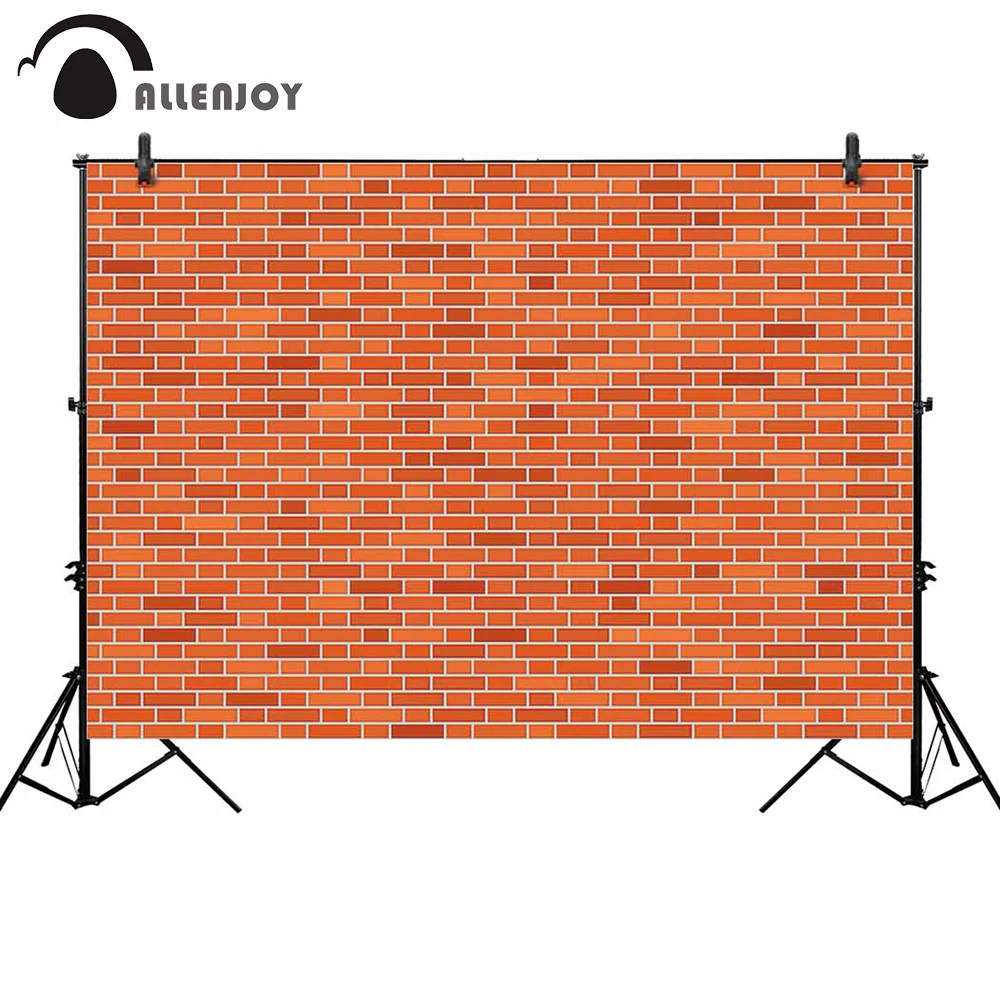 Allenjoy background photo zone street orange brick wall children cartoon vintage photography backdrops party wall-papers | Электроника