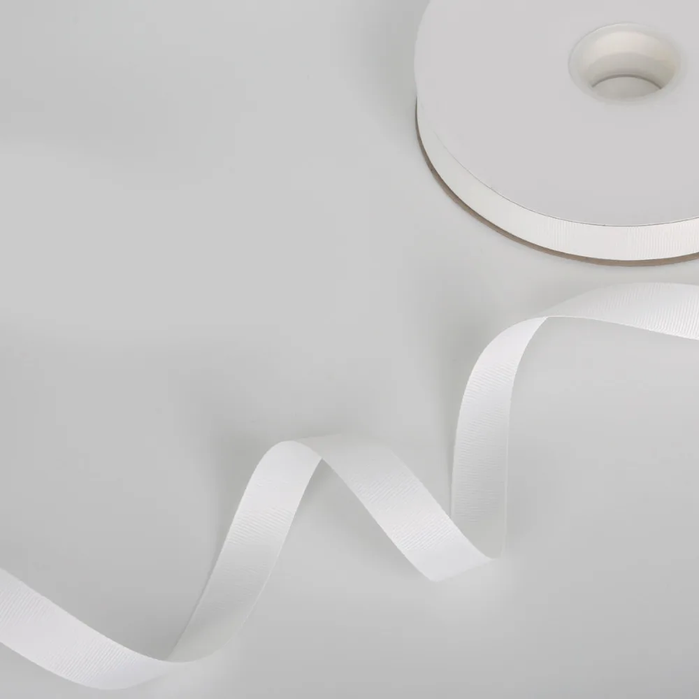 7 мм/10 мм/15 мм/20 мм/25 мм/38 мм белый цвет 5 ярдов/партия Grosgrain лента для украшения