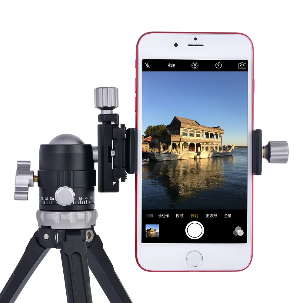 Moveski SJ-02 Штатив для смартфона с зажимом алюминиевое металлическое Универсальное крепление с зажимом для 4-6 дюймового смартфона