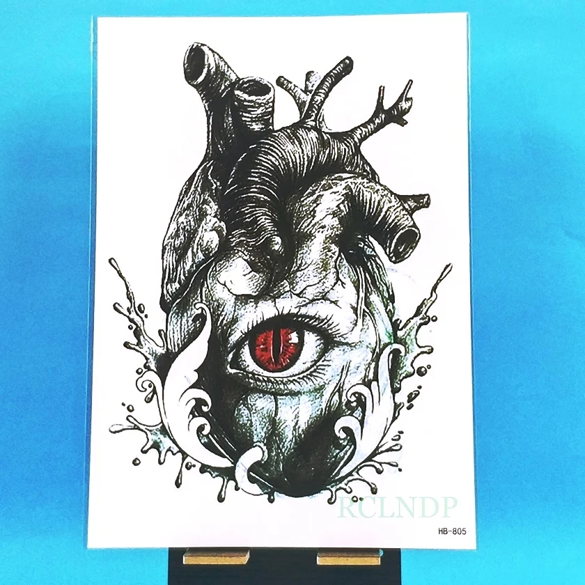 Водостойкая Временная наклейка для татуировки глаз старая школа поддельные