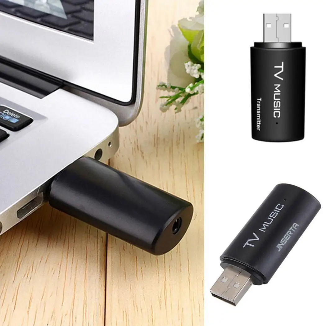 Портативный USB беспроводной Bluetooth аудио передатчик музыкальный стерео