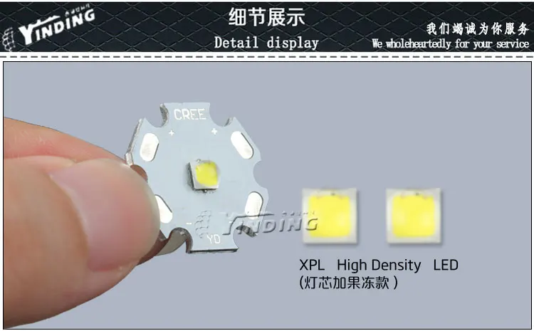 5 шт. Cree XLamp XP-L XPL V5 U6 V6 купольный объектив холодный белый 6500K 10 Вт СВЕТОДИОДНЫЙ