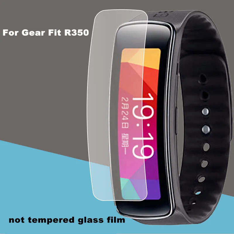 

(Not tempered glass ) 100pcs/lot High Clear Screen protector for samsung Gear Fit R350 high clear screen protective film cover