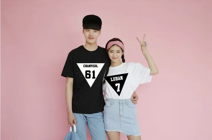 Женская футболка SBS exo белая облегающая большого размера с принтом в виде звезд и