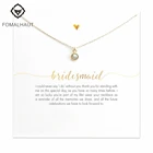 Золотое ожерелье с подвеской в форме подружки невесты, модное женское свадебное ювелирное изделие, подарок для подружки невесты