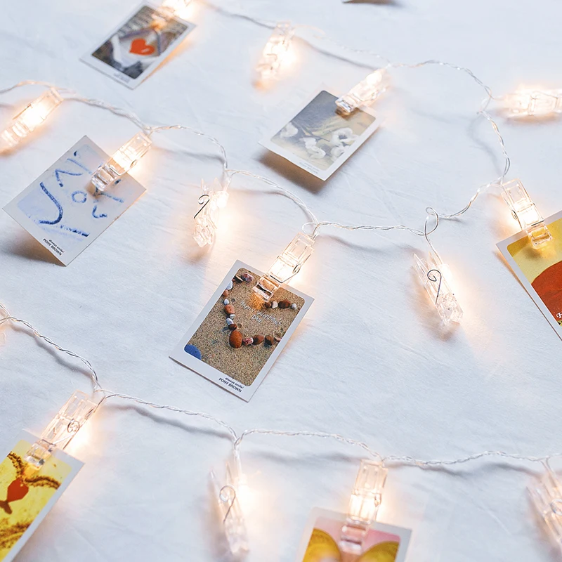 Декоративная светодиодная гирлянда с прищепками для фотографий|lights for wedding|fairy