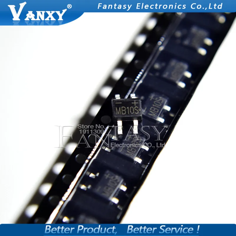 50 шт. выпрямитель моста MB10S SOP 4 1000 в 0.5A новый и оригинальный IC|rectifier bridge|v s100 pcs |