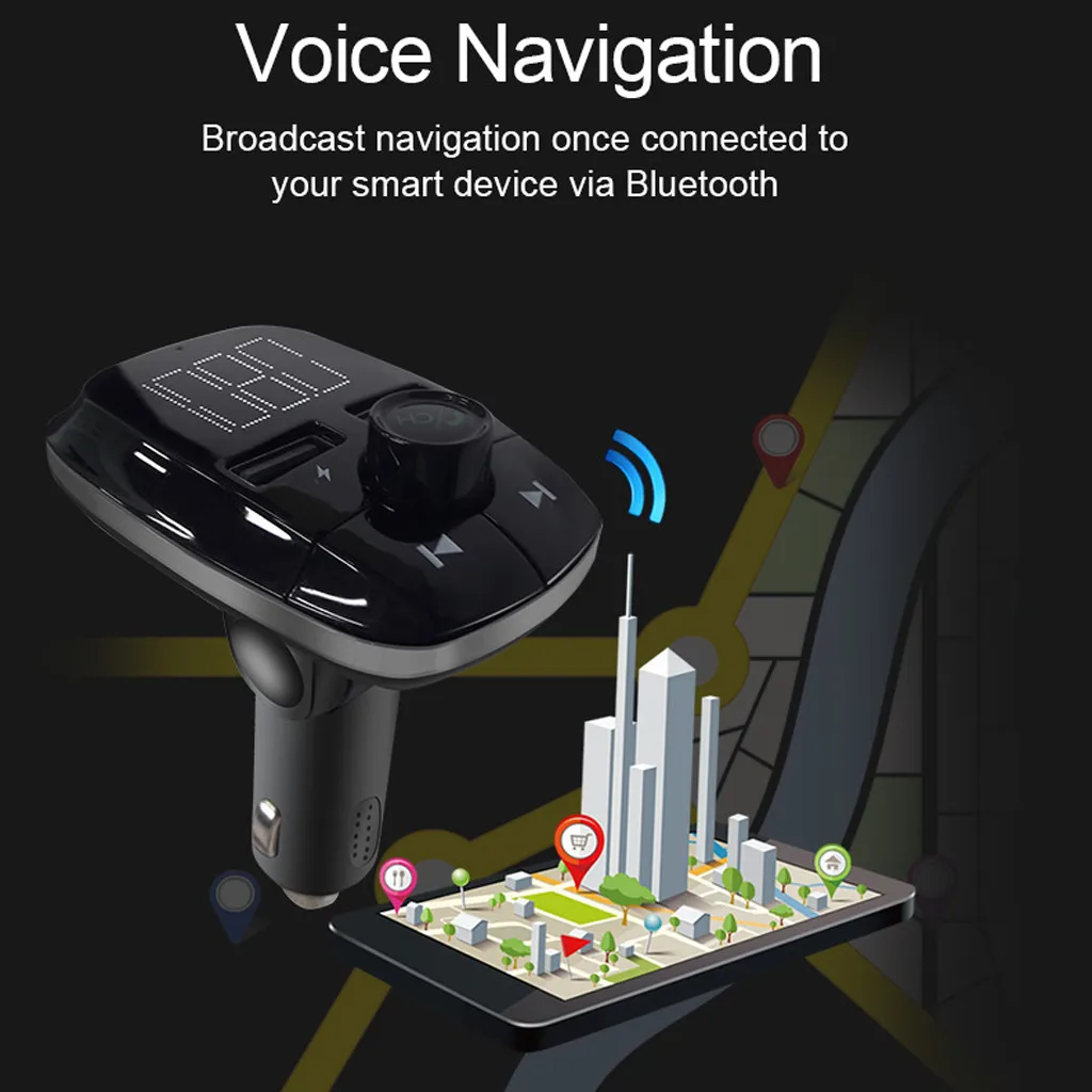 1 шт. Bluetooth автомобильный комплект fm передатчик mp3 плеер светодиодный двойной USB