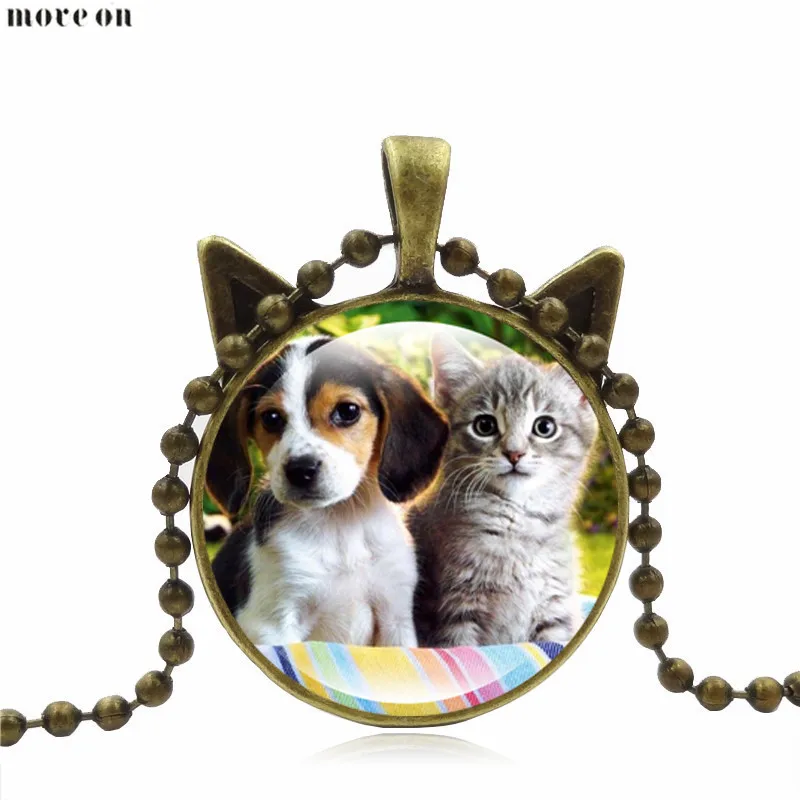 Ожерелье с красивым стеклянным камнем для кошек и собак ожерелье подвеской в