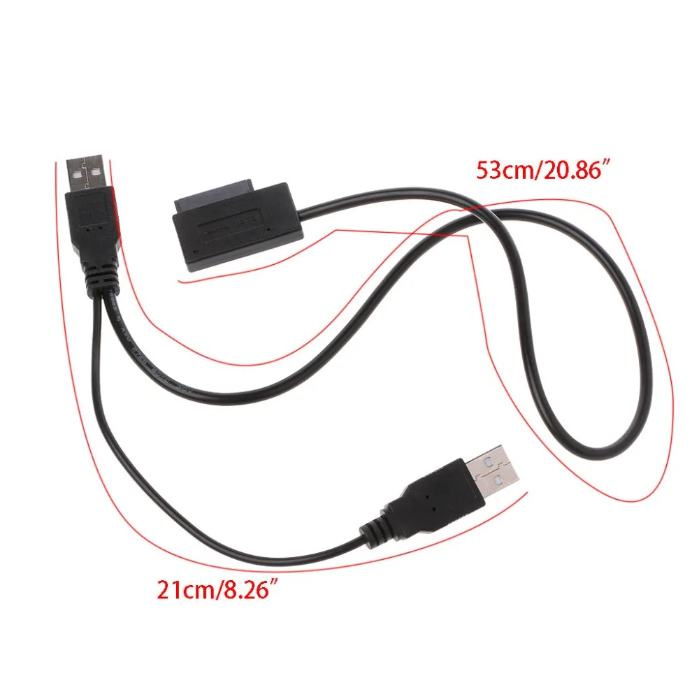 USB 2 0 Type A To 13 pin (7 + 6) SATA Кабель-адаптер внешняя мощность для ноутбука CD-ROM DVD-ROM