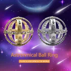 Астрономическое сферическое кольцо с шариком, космическое кольцо на палец, ювелирные изделия для влюбленных пар, подарки FS99