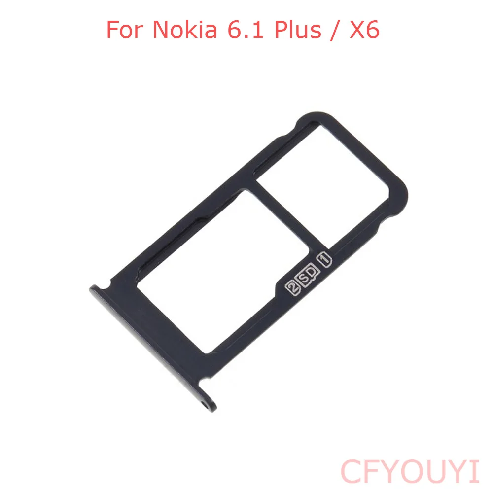 

For Nokia 6.1 (5.5-inch) / 6 2018 Dual SIM Card Tray Holder Slot Replace Part For Nokia 6.1 Plus X6 2018