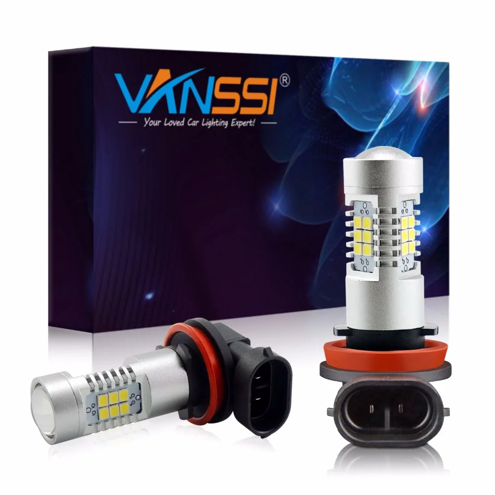 VANSSI 2x6000 К яркий Whit H8 H11 светодиодный H10 9145 HB3 9005 HB4 9006 PSX24W 2504 5202 H16 туман светильник