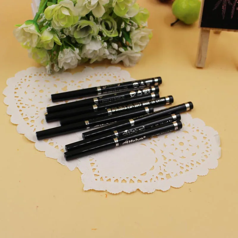 Женский Красота 2 шт./партия эссенция подводка для глаз Черная Автоматическая