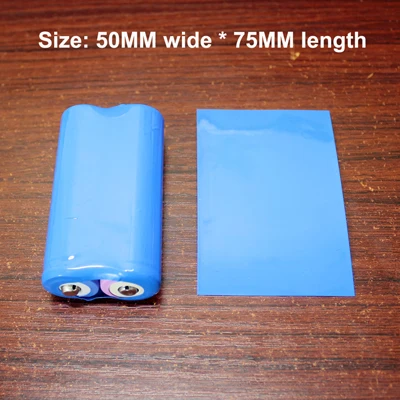 50MM wide-75MM long 100 шт/партия 18650 литиевая батарея термоусадочная втулка батарея оболочка ПВХ огнестойкая изоляционная втулка упаковочная пленка - Цвет: 50MM wide-75MM long