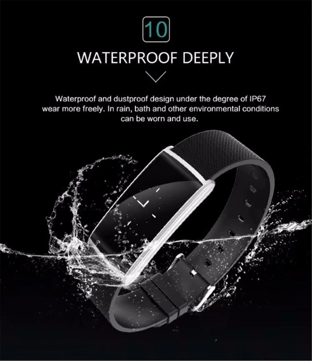 N108 large-screen smart bracelet blood pressure heart rate monitoring Bluetooth WeChat sports display step counter health | Электроника