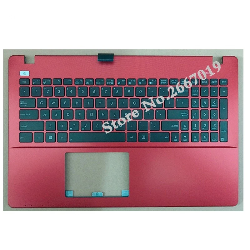 Teclado Americano para Asus X550c K550 A550c A550vb Y581c X550 W30 com Capa Protetora em Vermelho Novo Inglês