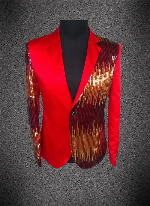 2016 плюс Размер мужской тонкий костюм с блестками ночная рубашка певица