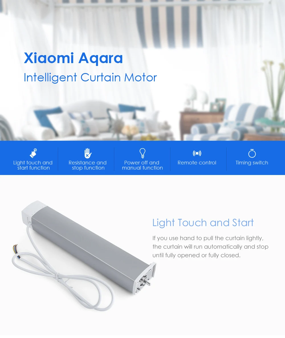 2018 Xiaomi Mijia Aqara занавес мотор рельсы Zigbee wifi версия работает с приложением mi home для