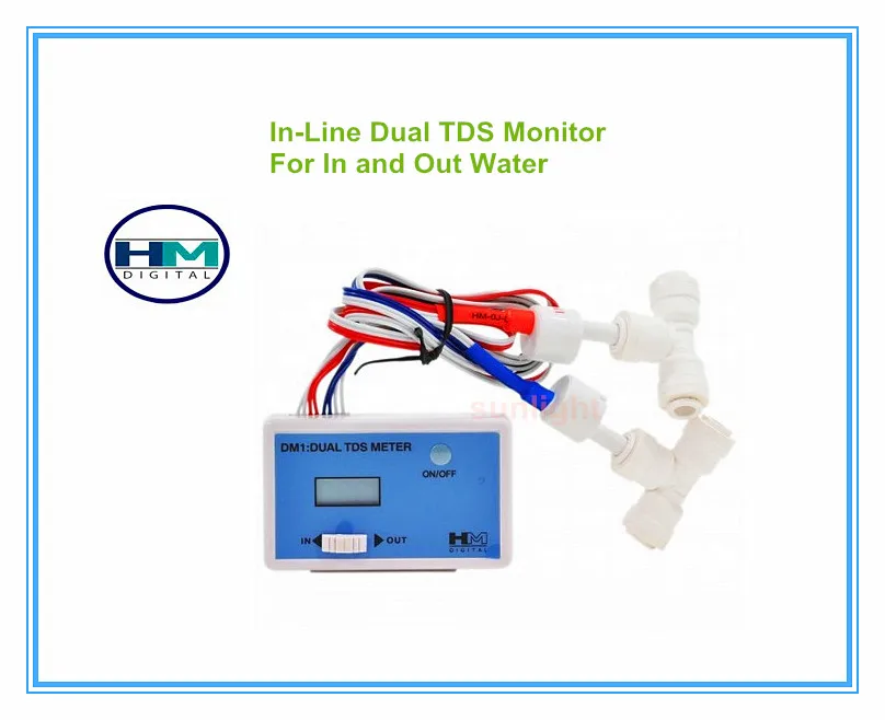 HM Digital 5 шт./лот DM 1 Home Tap Water In Line Dual TDS Monitor может измерять как в помещении так и на