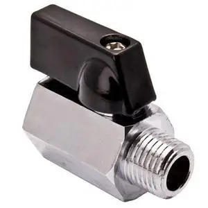 

1PCS Enduring Corrosive Resistance 1/4" Mini Brass Ball Valve - Chrome Plated NPT