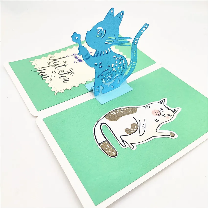 

AZSG Kitten Cutting Dies For DIY Scrapbooking Decoretive Embossing Stencial DIY Decoative Cards Die Cutter