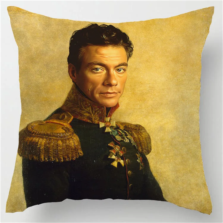 

Hot Selling Jean Claude Van Damme Replaceface Customized Zippered Square Throw Pillowcase Zippered Pillow Sham Protector