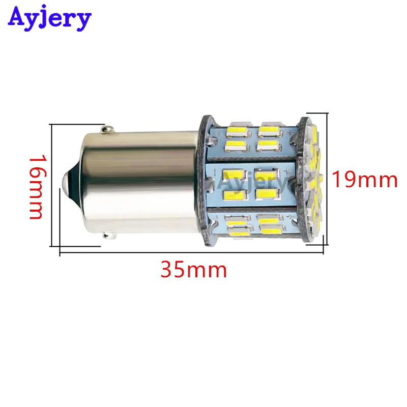 AYJERY 20 шт. работающего на постоянном токе 12 В в S25 1156 BA15S 1206 50 SMD 3014 Светодиодный