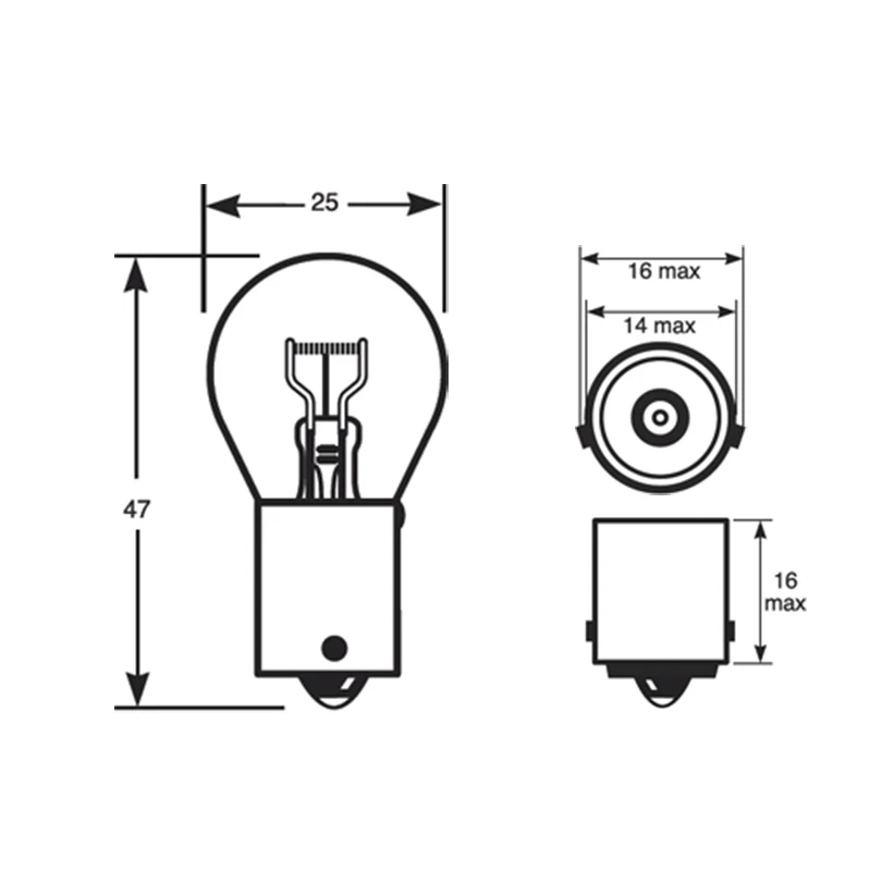 Flytop (2 шт./лот) 581 PY21W S25 BAU15s серебристый/хромовое Янтарное стекло 12V21W Автомобильный