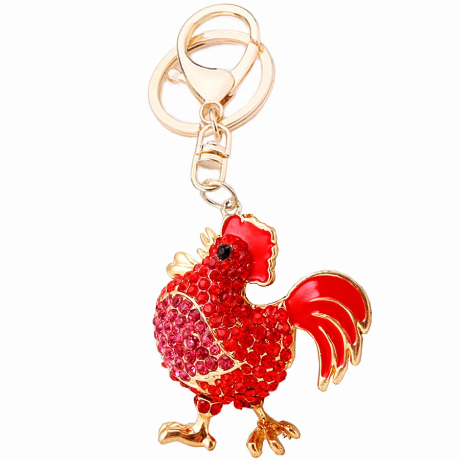 Металлический красный брелок для ключей на член с кристаллами женский сумки