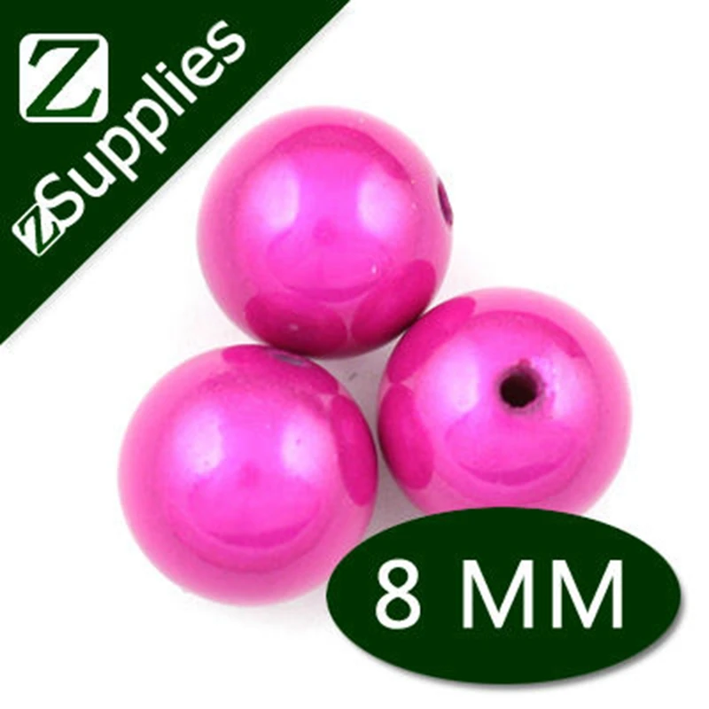 8 мм Экологичная фуксия акриловые волшебные жемчужины оптовая продажа