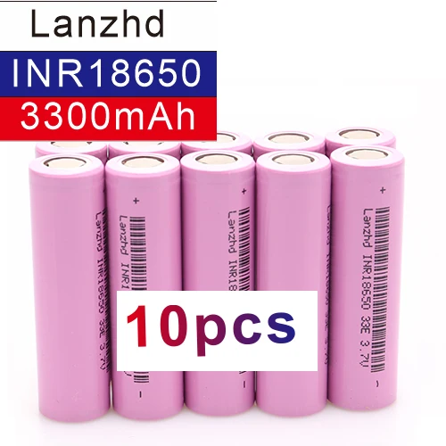 10 PCS 8-40 шт. 18650 аккумуляторные батареи 3,7 в INR18650 литий-ионный 3,7 в 30A ток 18650VTC7 для samsung 18650 батарея 30A - Цвет: 10 PCS