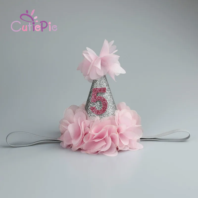 Миниатюрная Коническая Шляпа на день рождения повязка голову с отделкой в виде