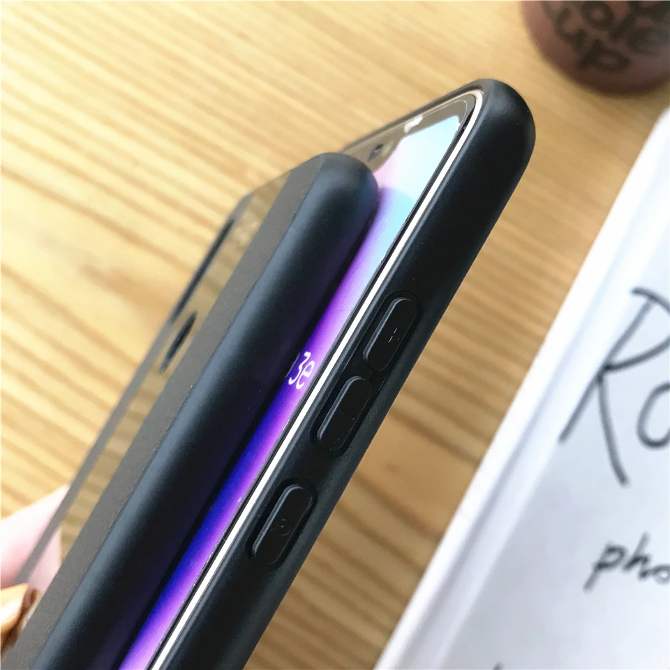 Для huawei Honor 8X роскошное зеркало из плексигласа чехол искусственной кожи + ТПУ
